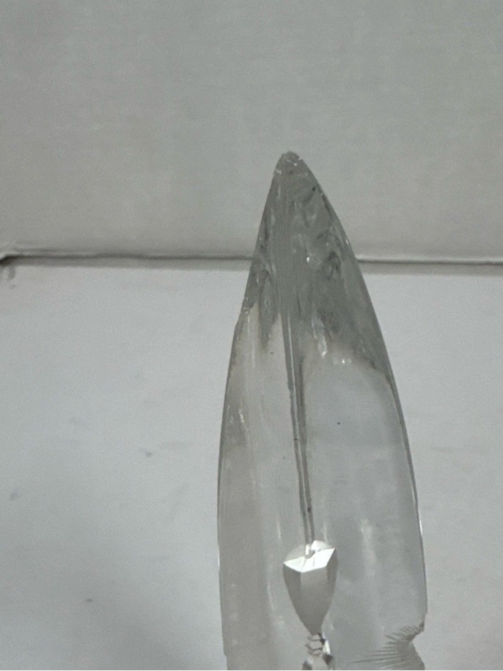 Vintage Reverse Cut Crystal Obelisk with Cross Chalice - Picture 4 of 4